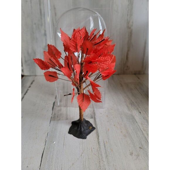 Large maple tree red fall Village accessory Xmas winter - Picture 1 of 7